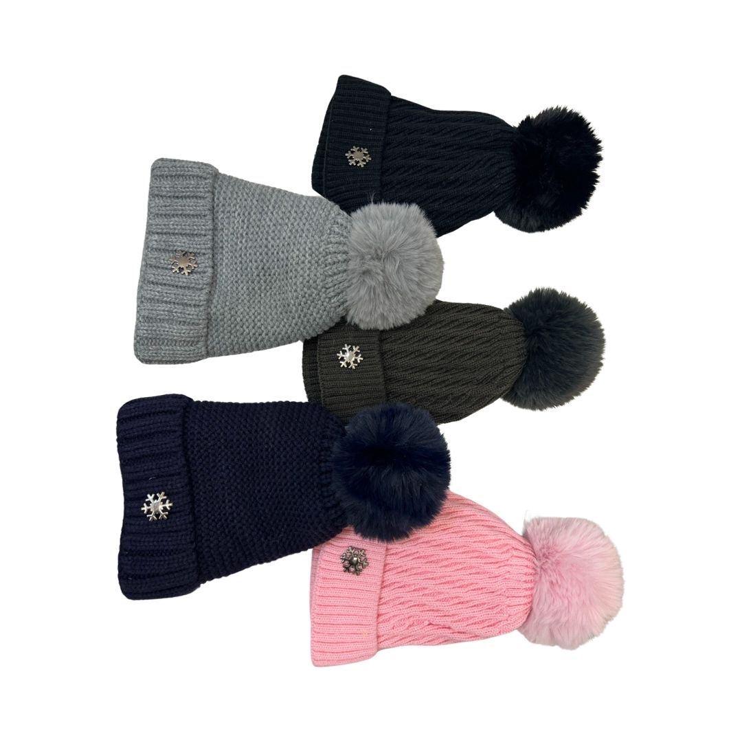 Kids Snowflake Badge Hat