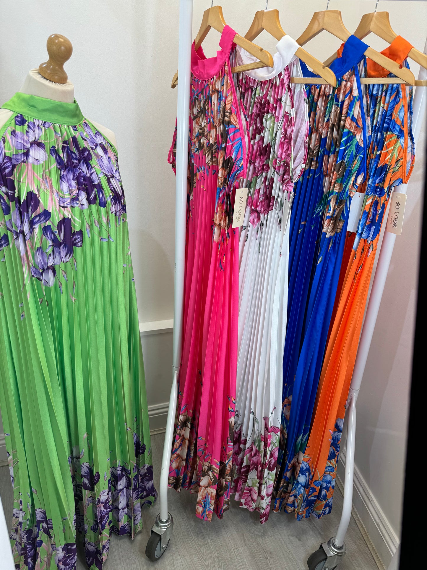 Polly Flower Pleated Dress