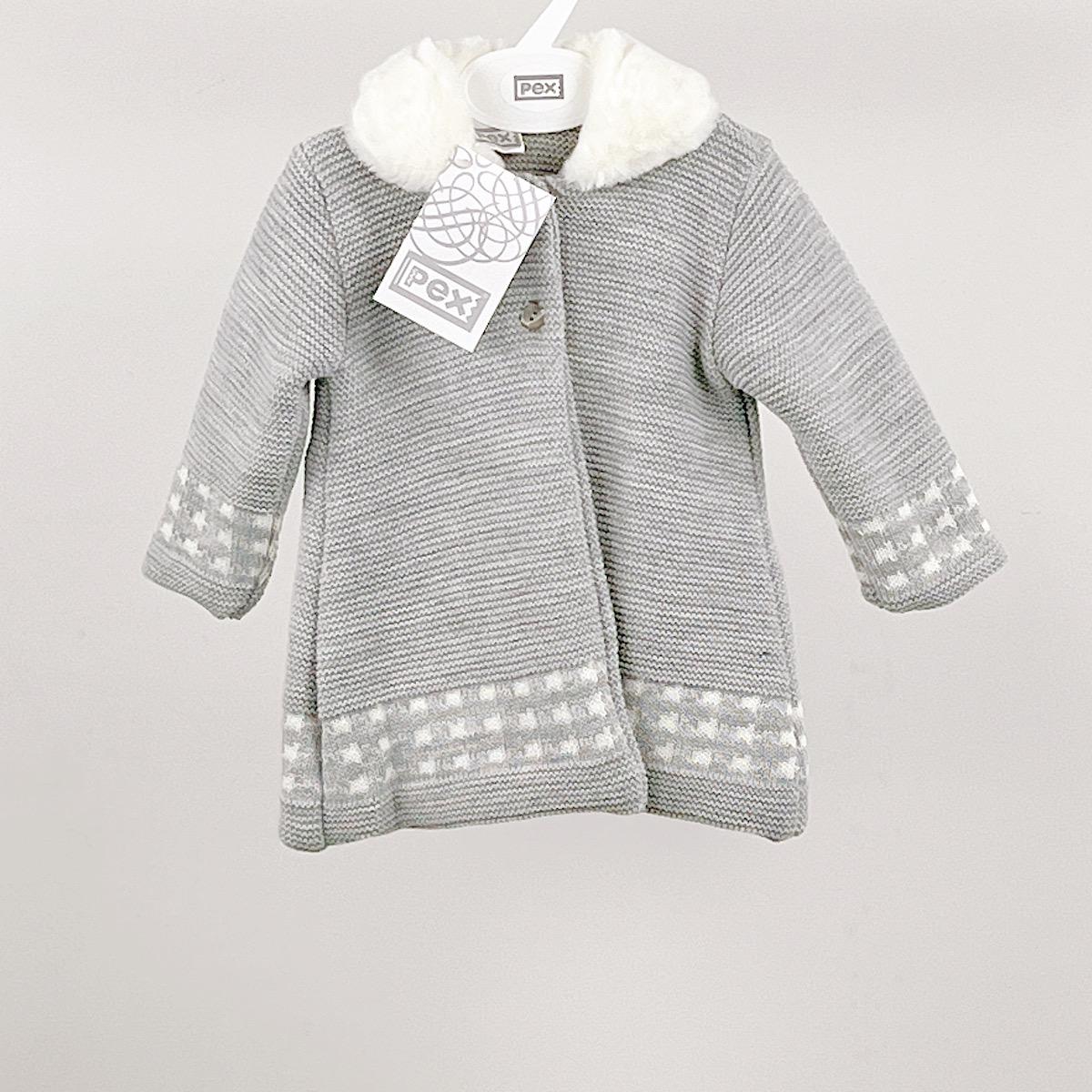 Pex Grey Knitted Miranda Coat, BONBONS BOUTIQUES LTD