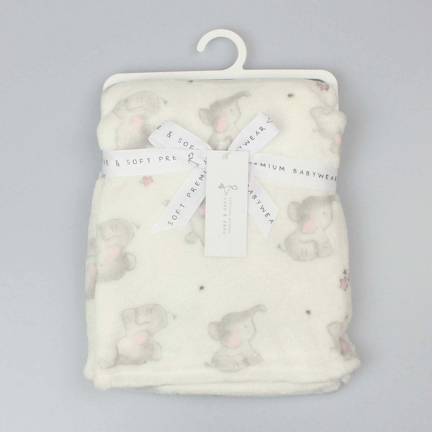 Ivory Elephant Sherpa Wrap pink