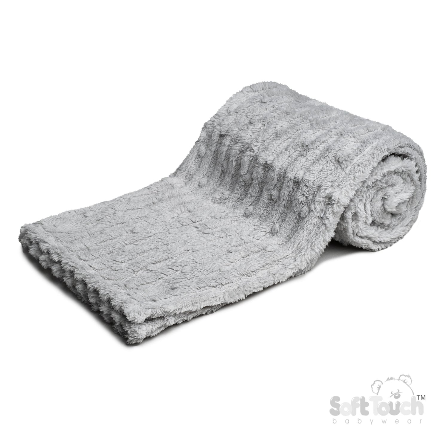 Grey Bobble Rib Sherpa Baby Wrap