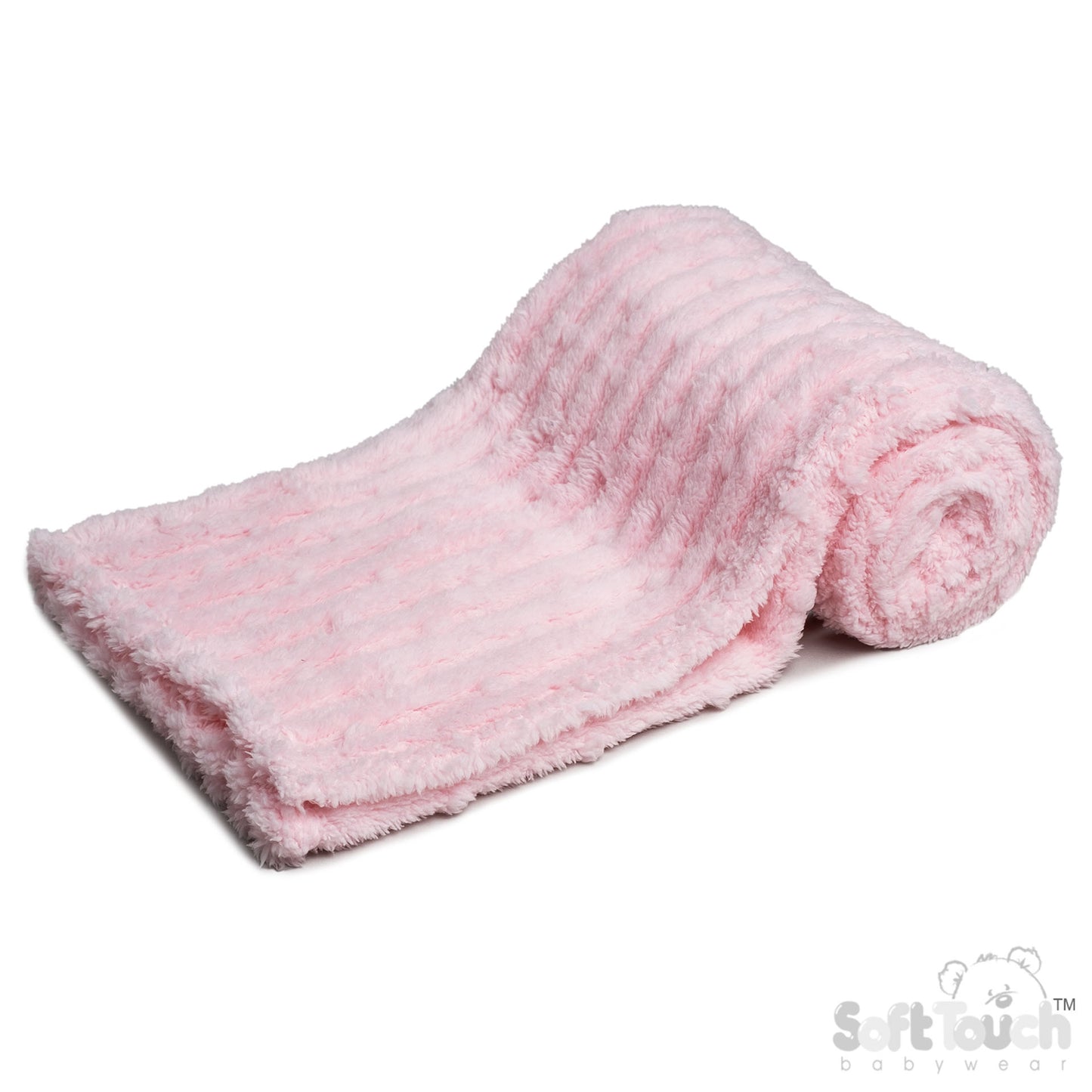 Pink Bobble Rib Sherpa Baby Wrap