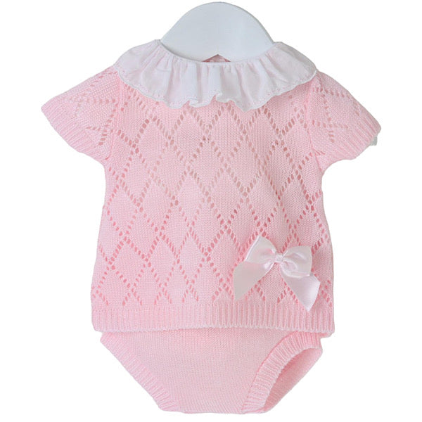 Pex Pink 2pc Frilled Collar Jam Pants Outfit