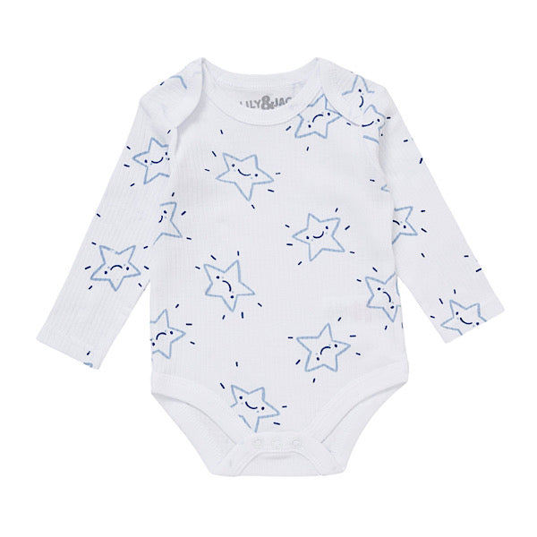 Ivory/Blue Star 10PC Layette Set