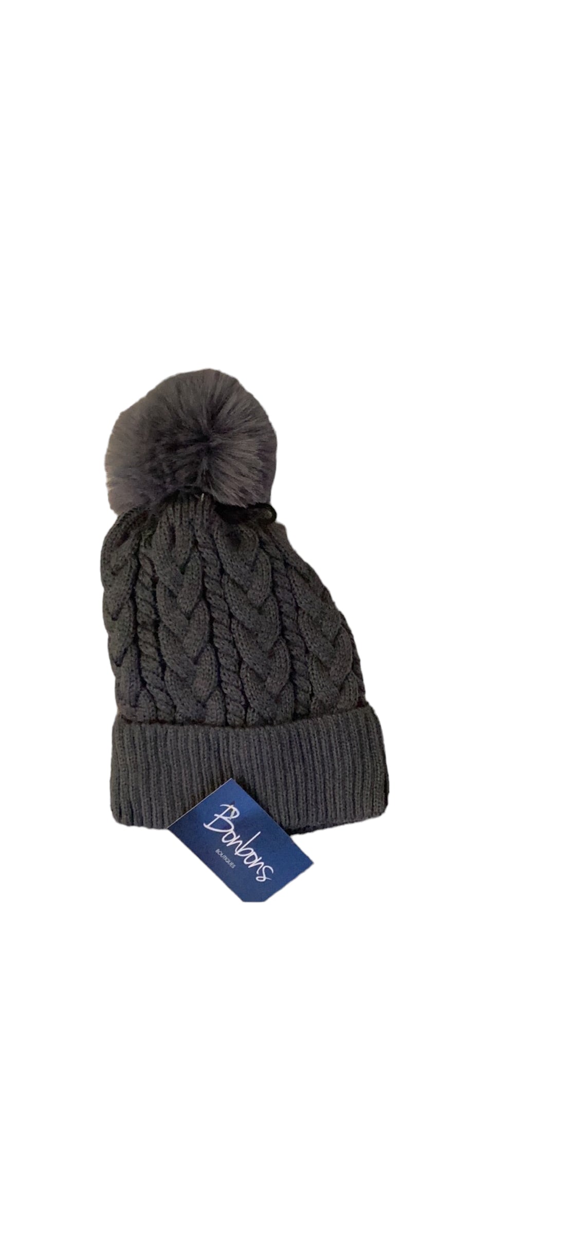 Bobble Fleece Lined Beanie Hat