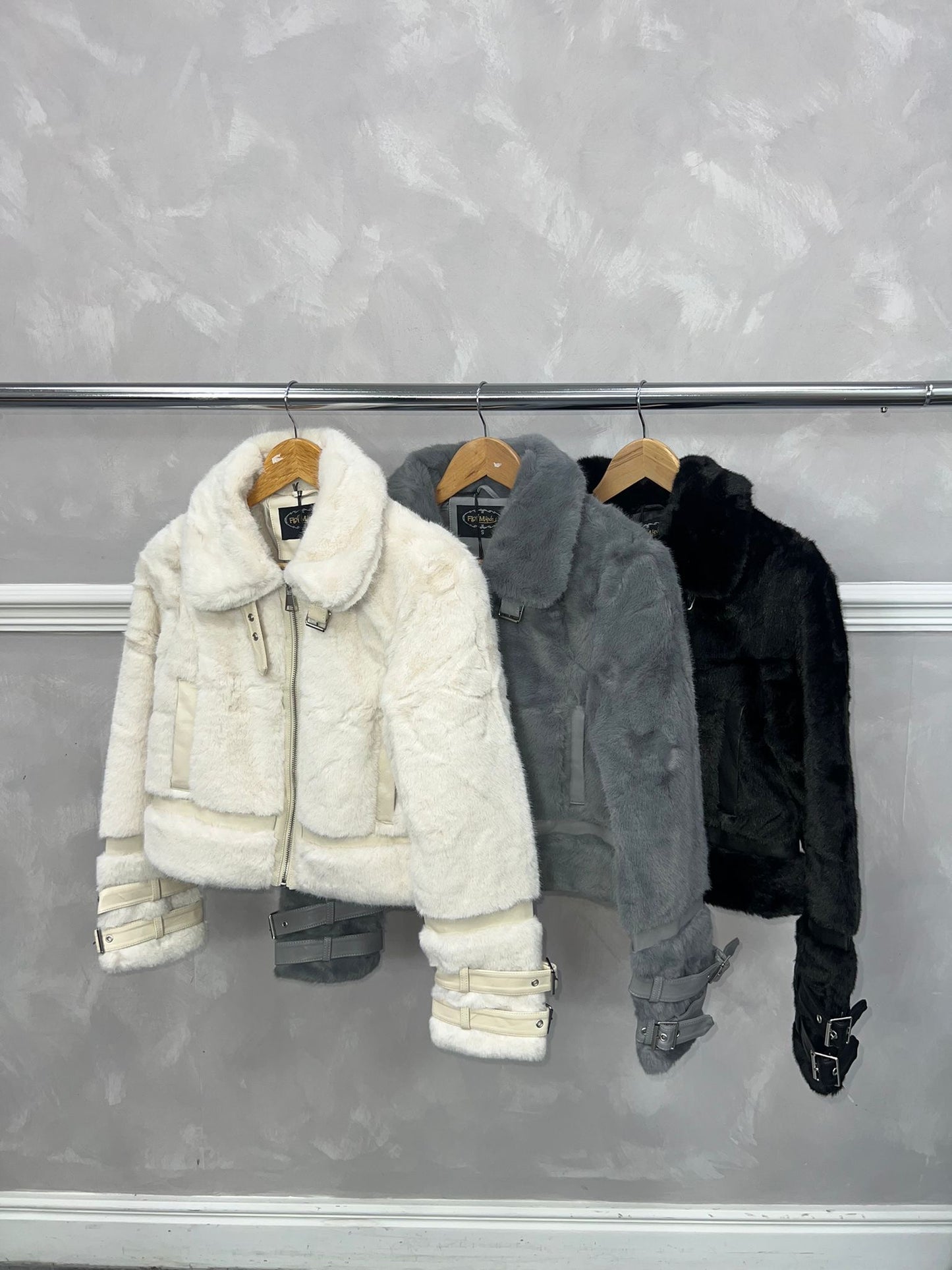 LEXI GREY FAUX FUR AVIATOR JACKET