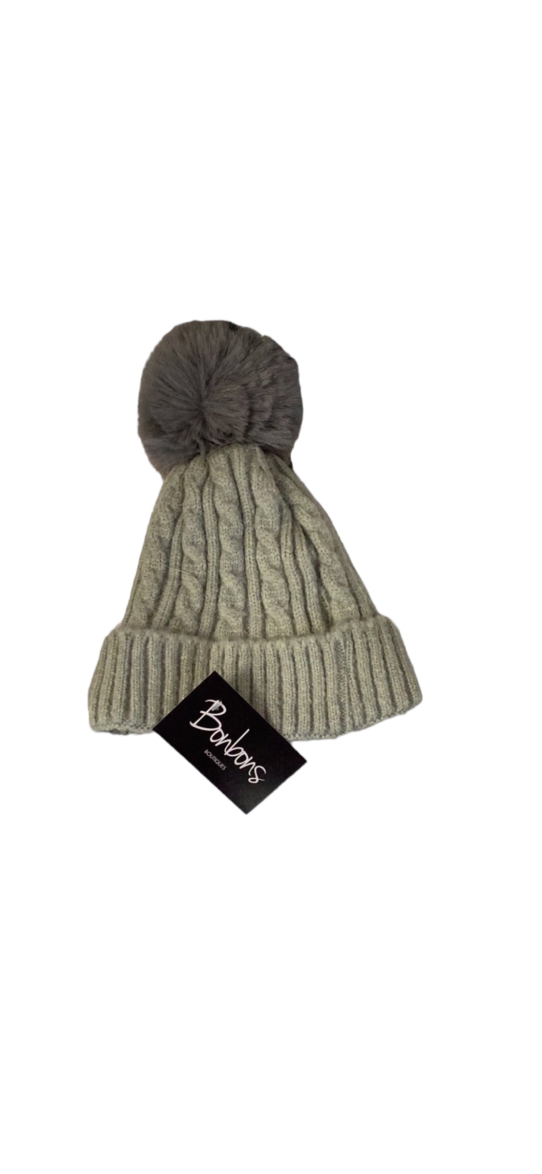 Bobble Fleece Lined Beanie Hat