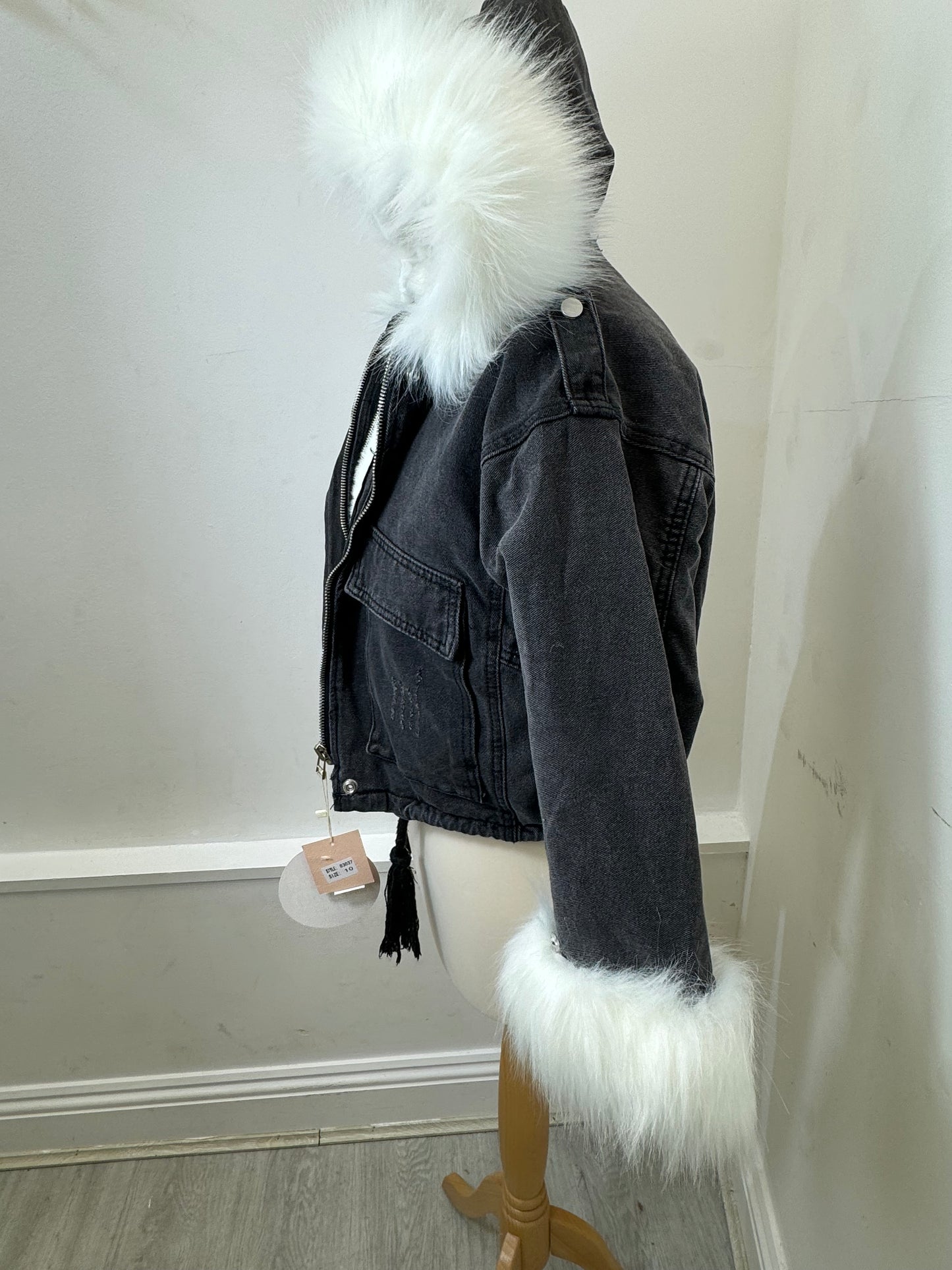 Black with White Fur kids