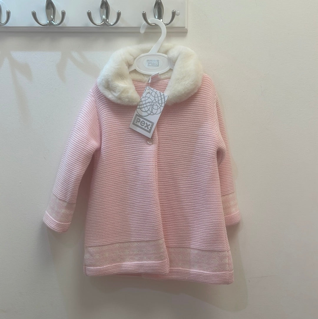 pink Knitted Miranda Coat