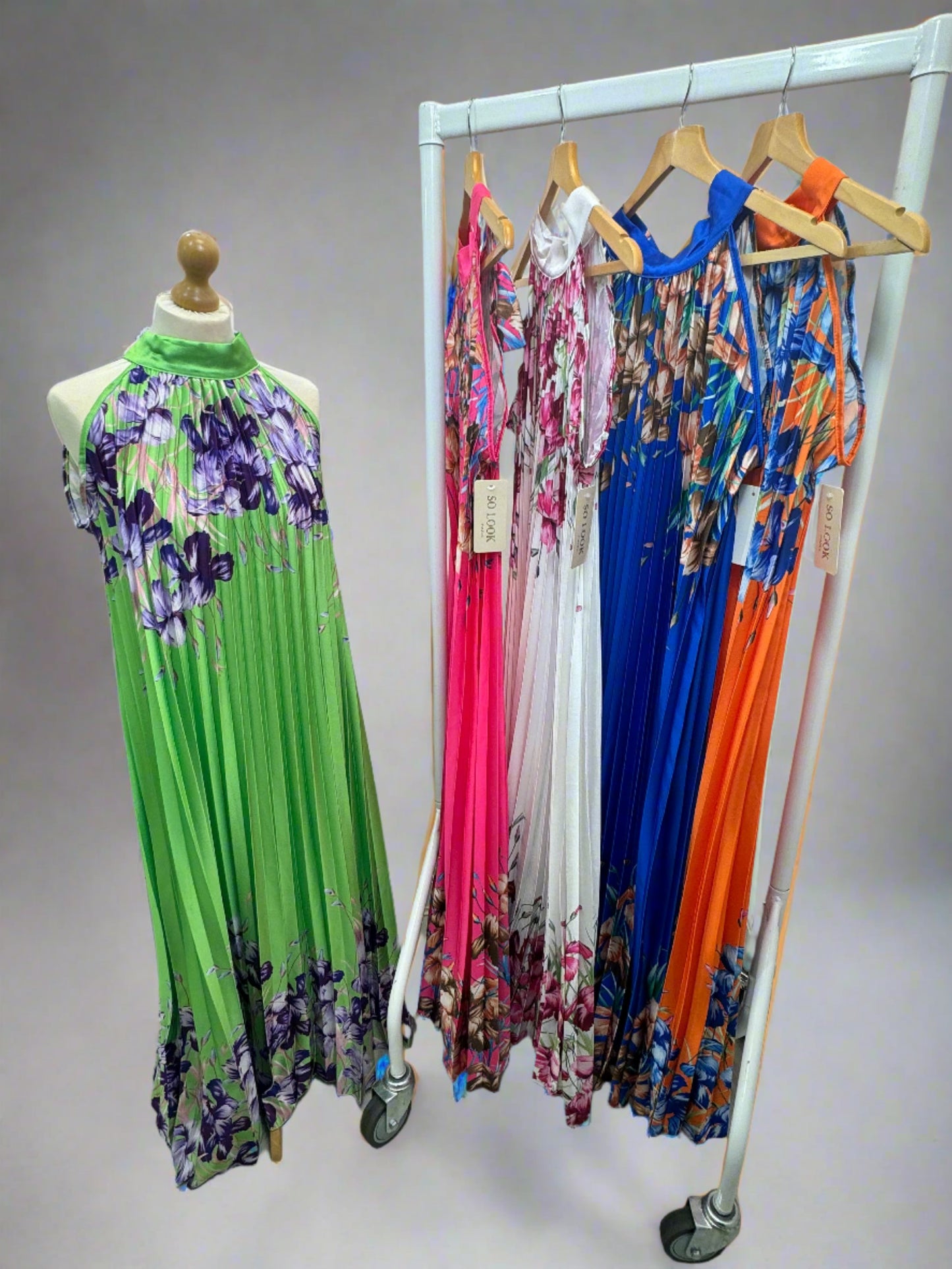 Polly Flower Pleated Dress