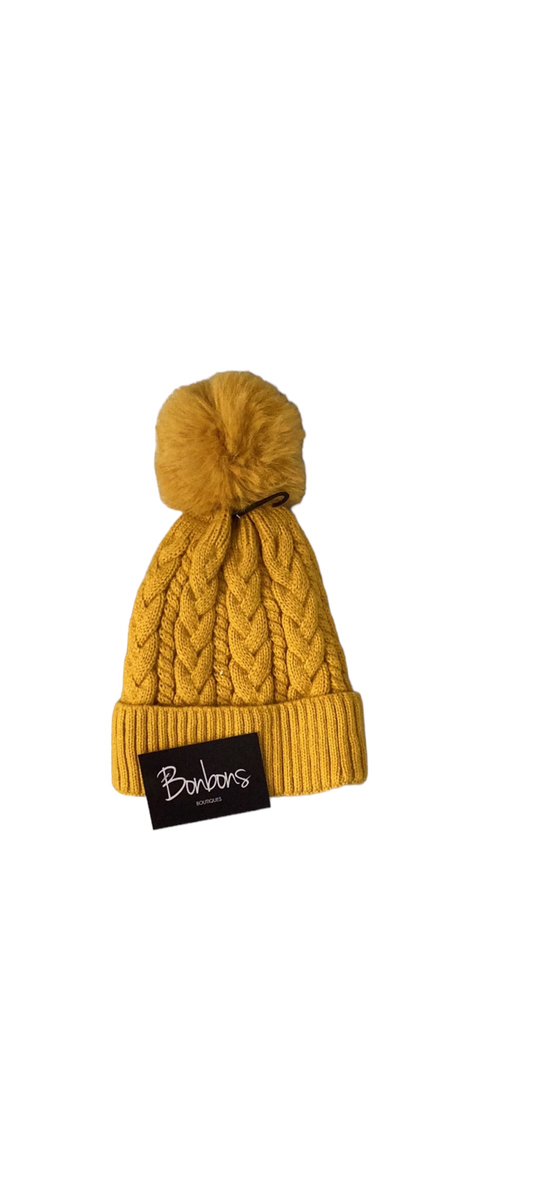 Bobble Fleece Lined Beanie Hat