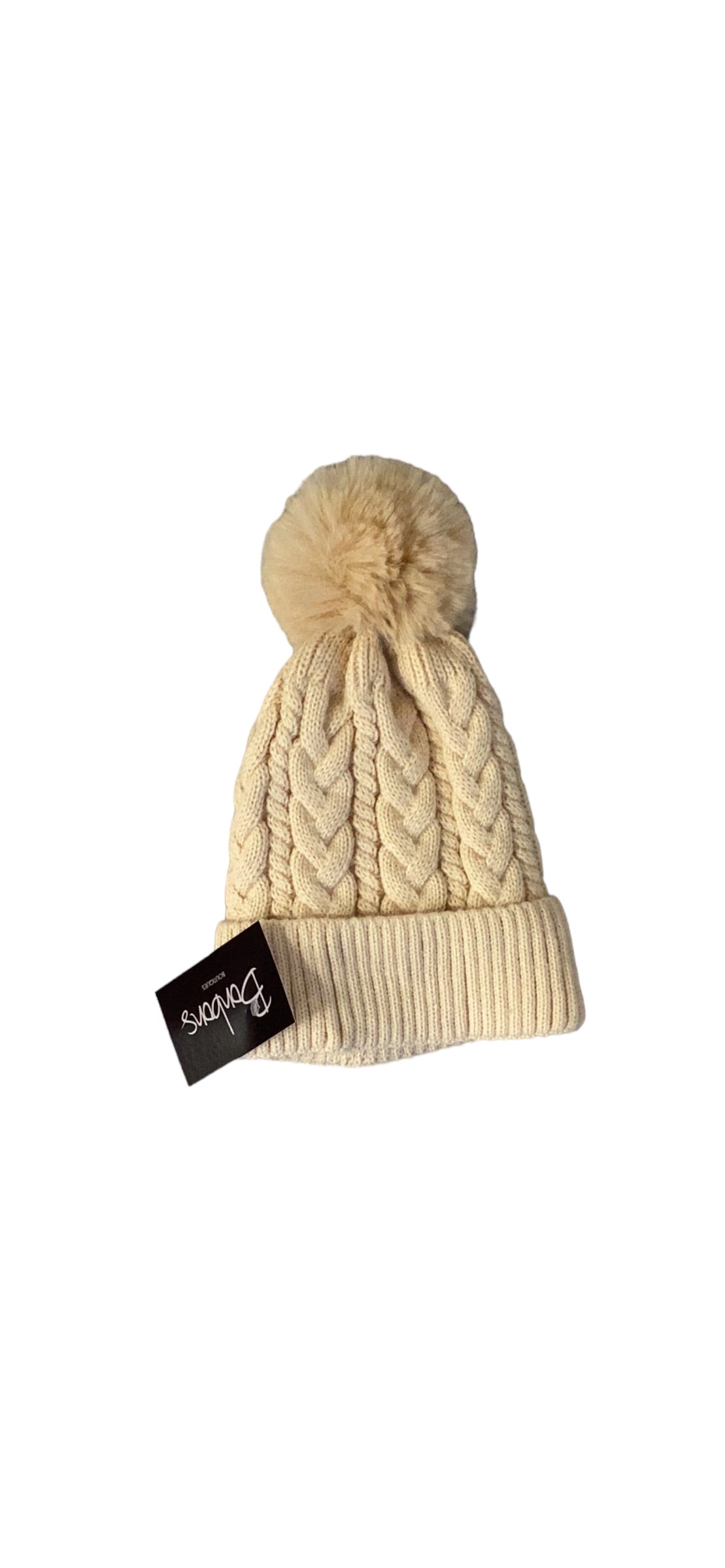 Bobble Fleece Lined Beanie Hat