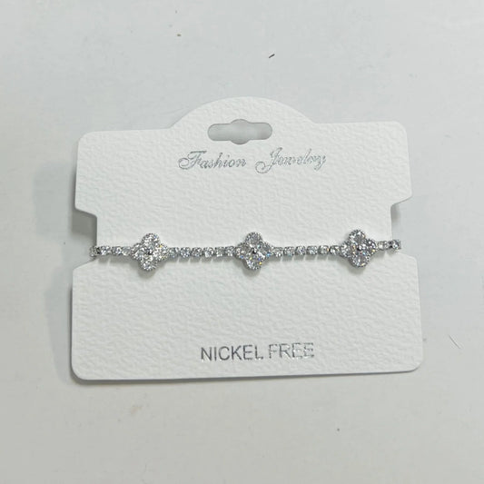 3 clover diamond bracelet