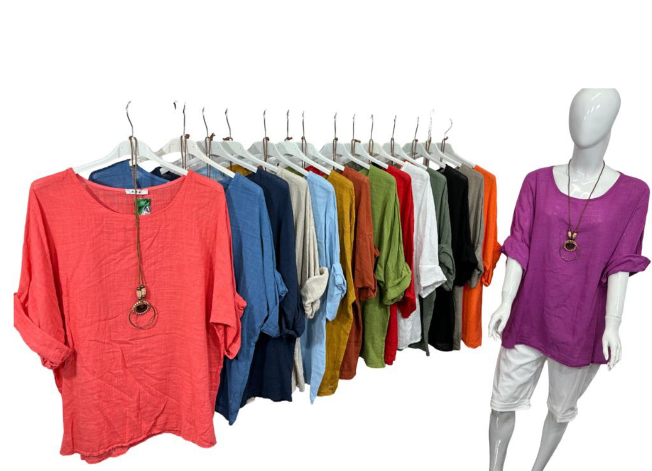Tara top with necklace