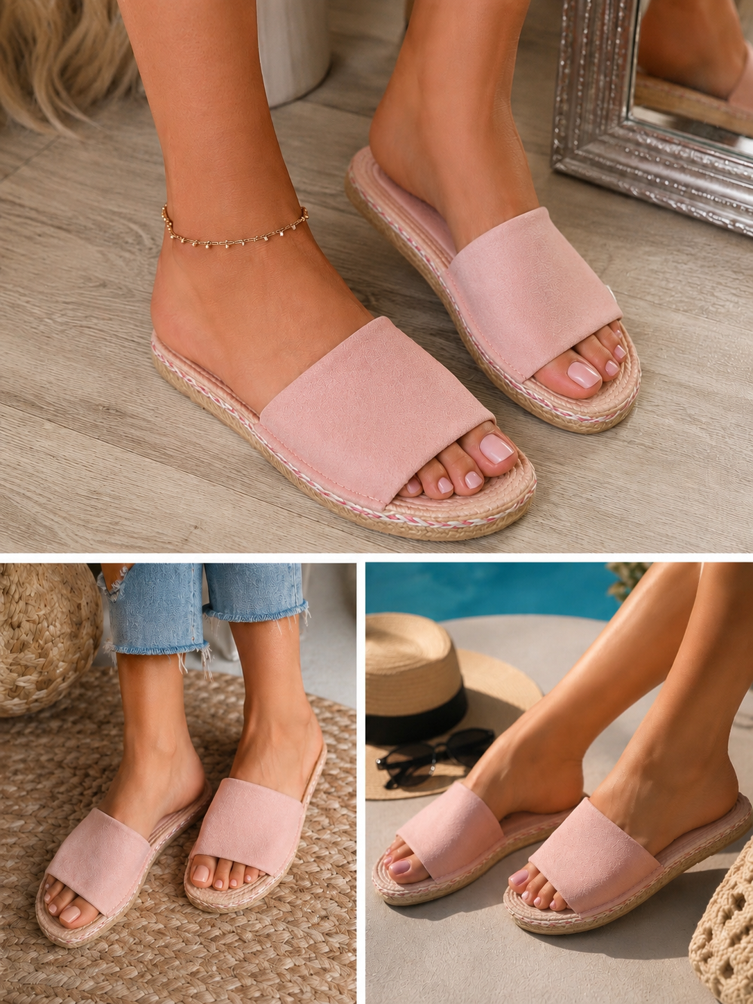 BLUSH PINK SLIDERS
