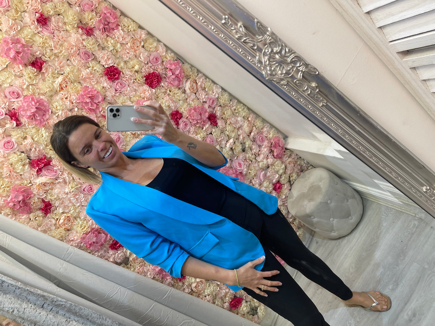 Alexis Ruched 3/4 Sleeve Blazer