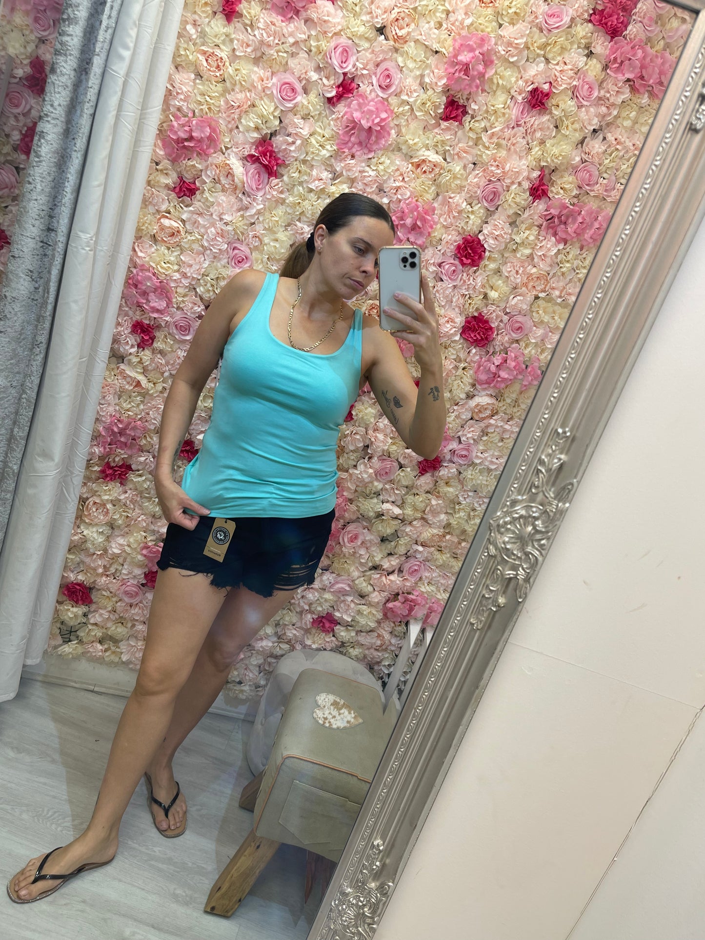 Denim Shorts BLACK