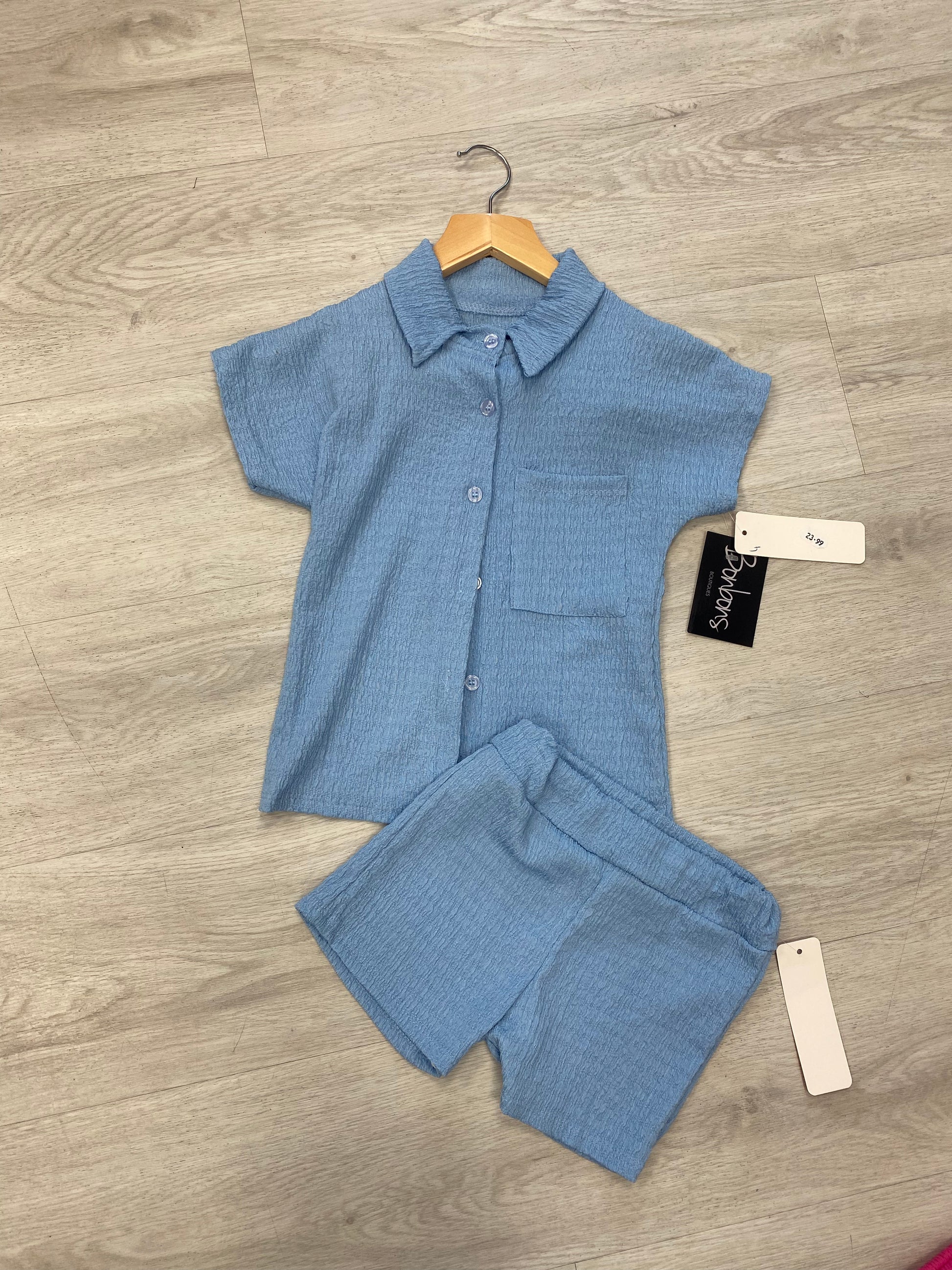 Dot Kids Shirt and Short Cheesecloth