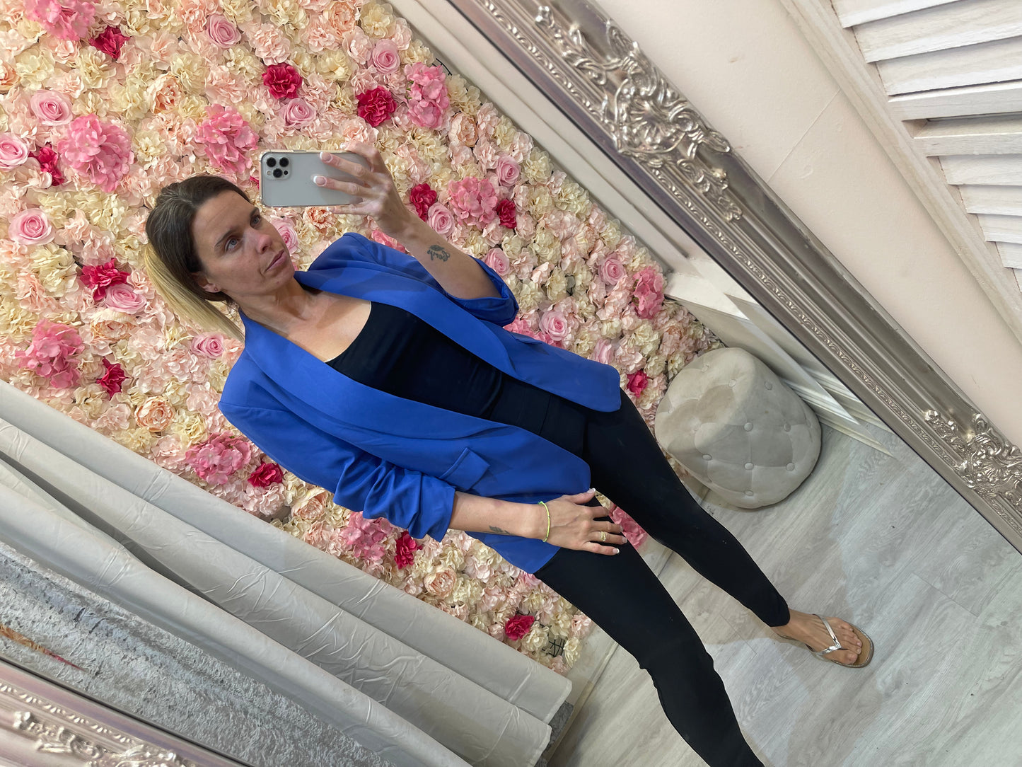 Alexis Ruched 3/4 Sleeve Blazer