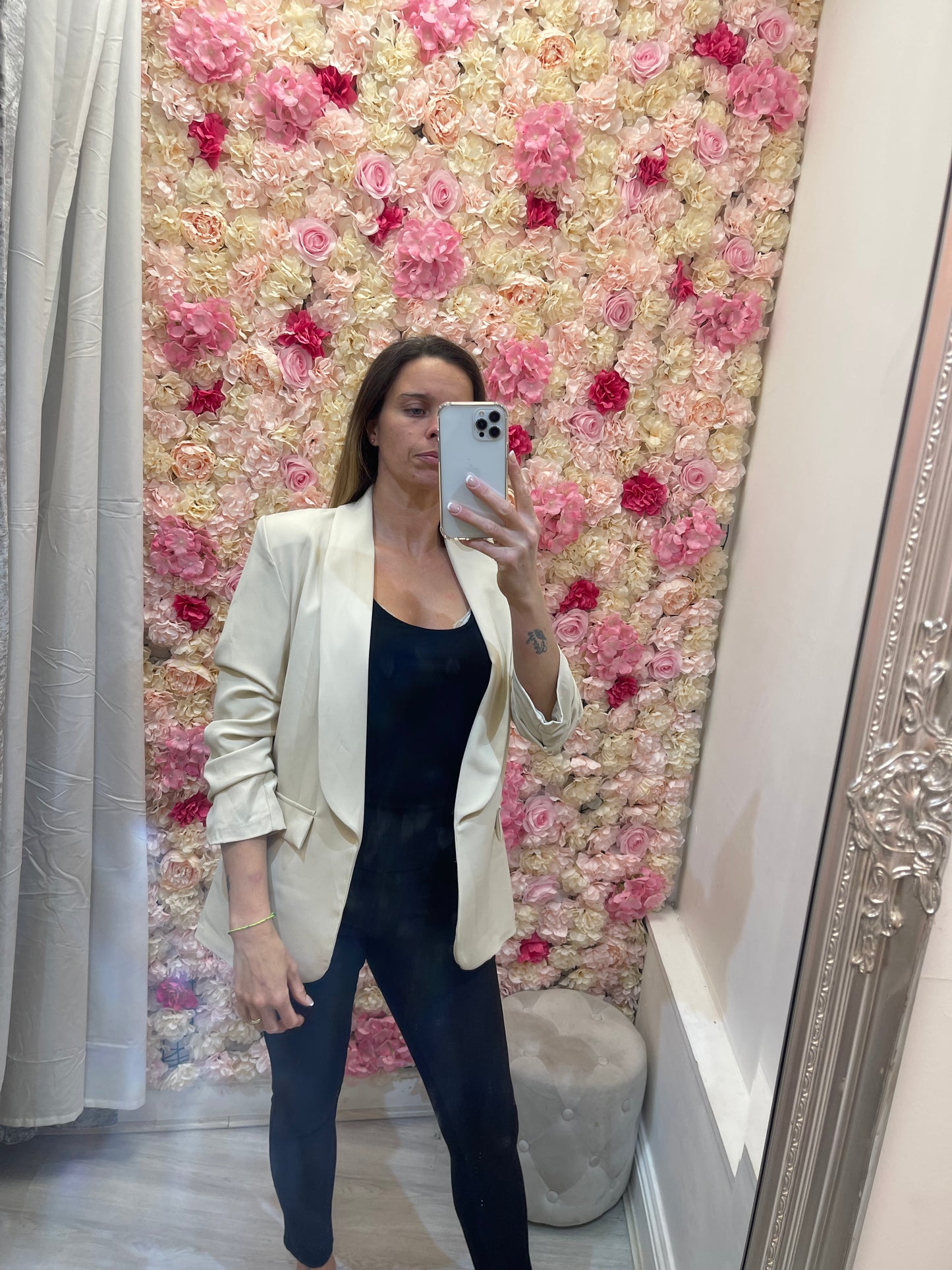 Alexis Ruched 3/4 Sleeve Blazer