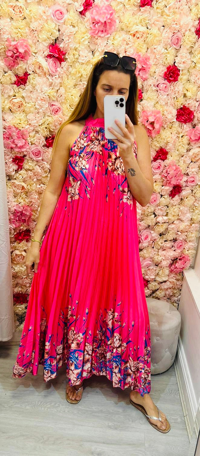 Polly Flower Pleated Dress