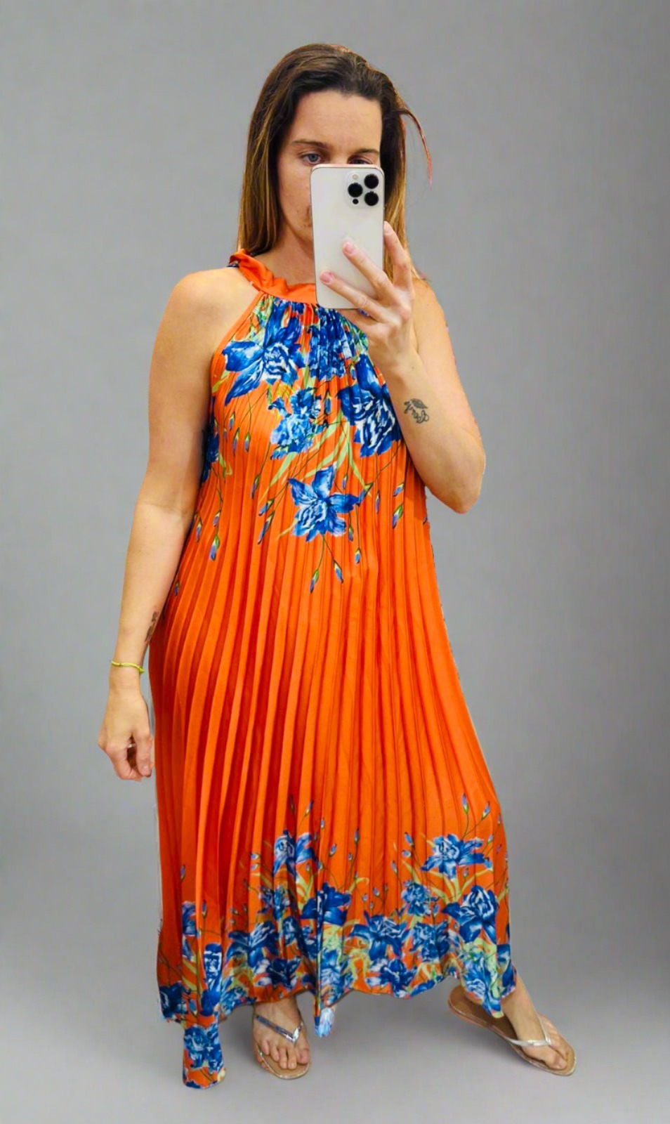 Polly Flower Pleated Dress