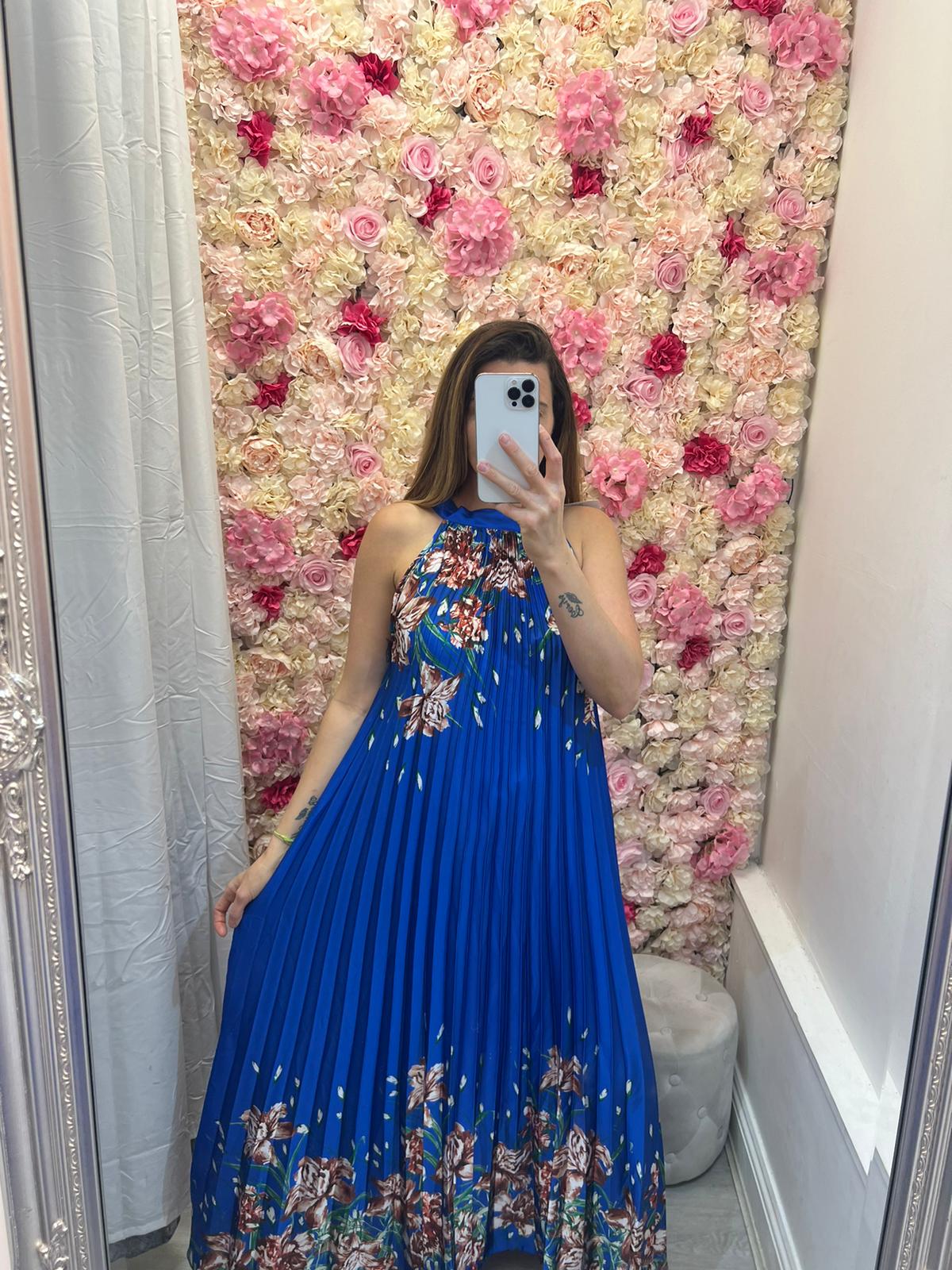 Polly Flower Pleated Dress