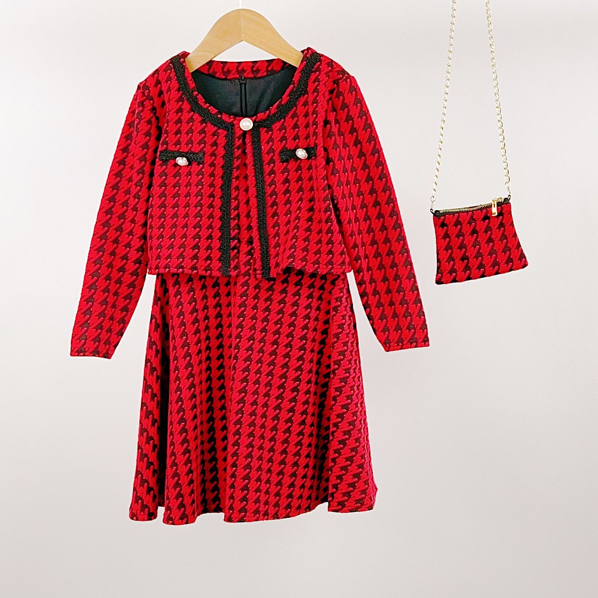 Elise Dogtooth 3PC Dress