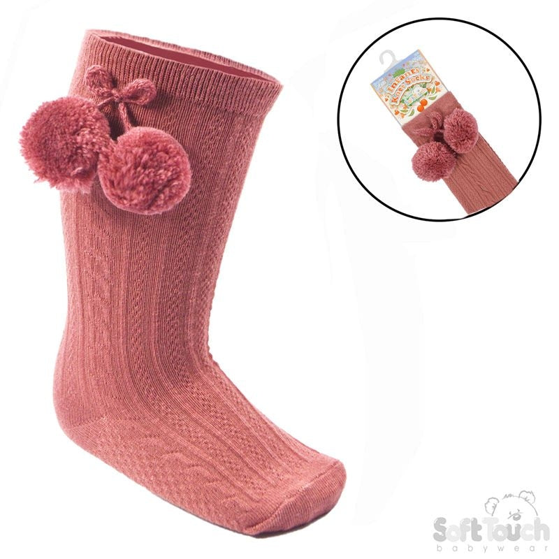 Pom Pom Socks Rose