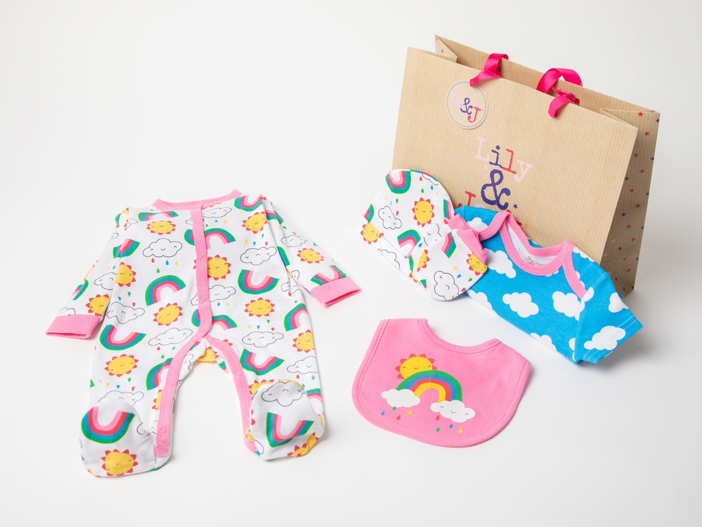 rainbow sunshine baby girl sets.