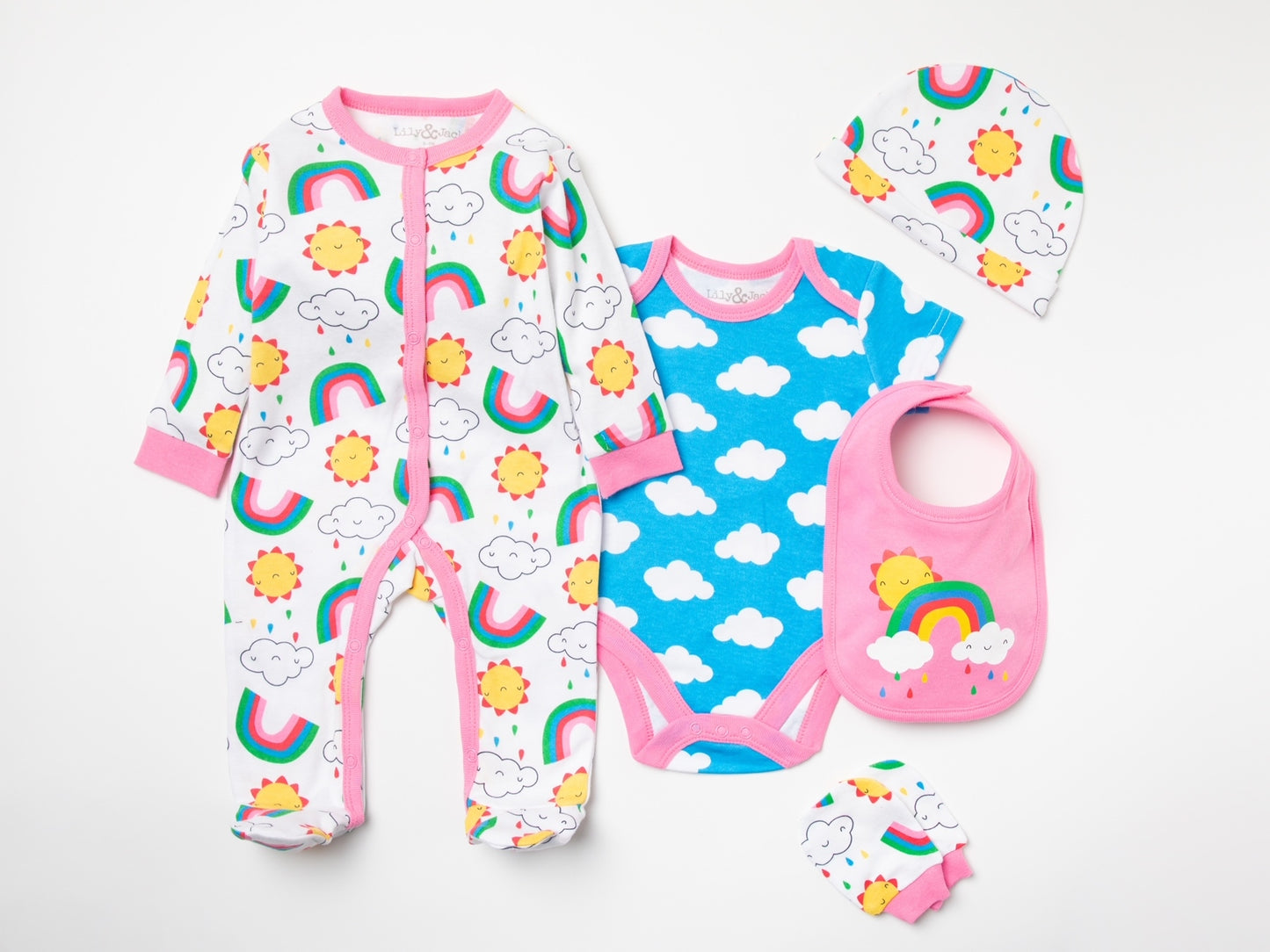 rainbow sunshine baby girl sets.