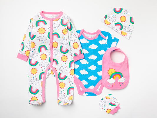 rainbow sunshine baby girl sets.
