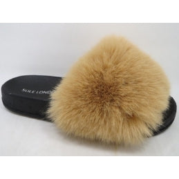 Camel best sale fur sliders