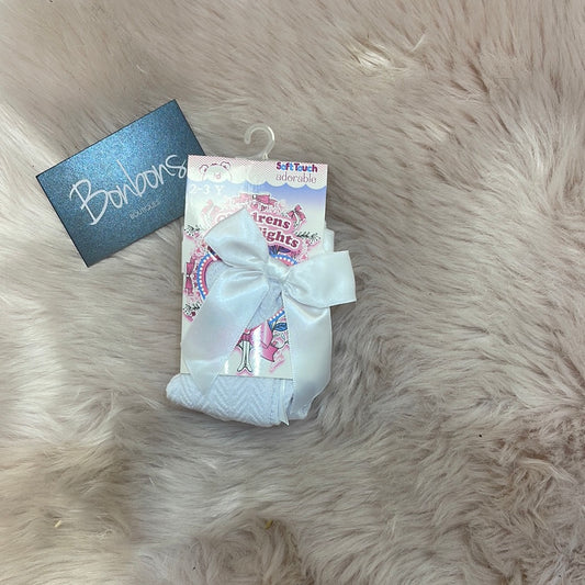 White Bow Tights