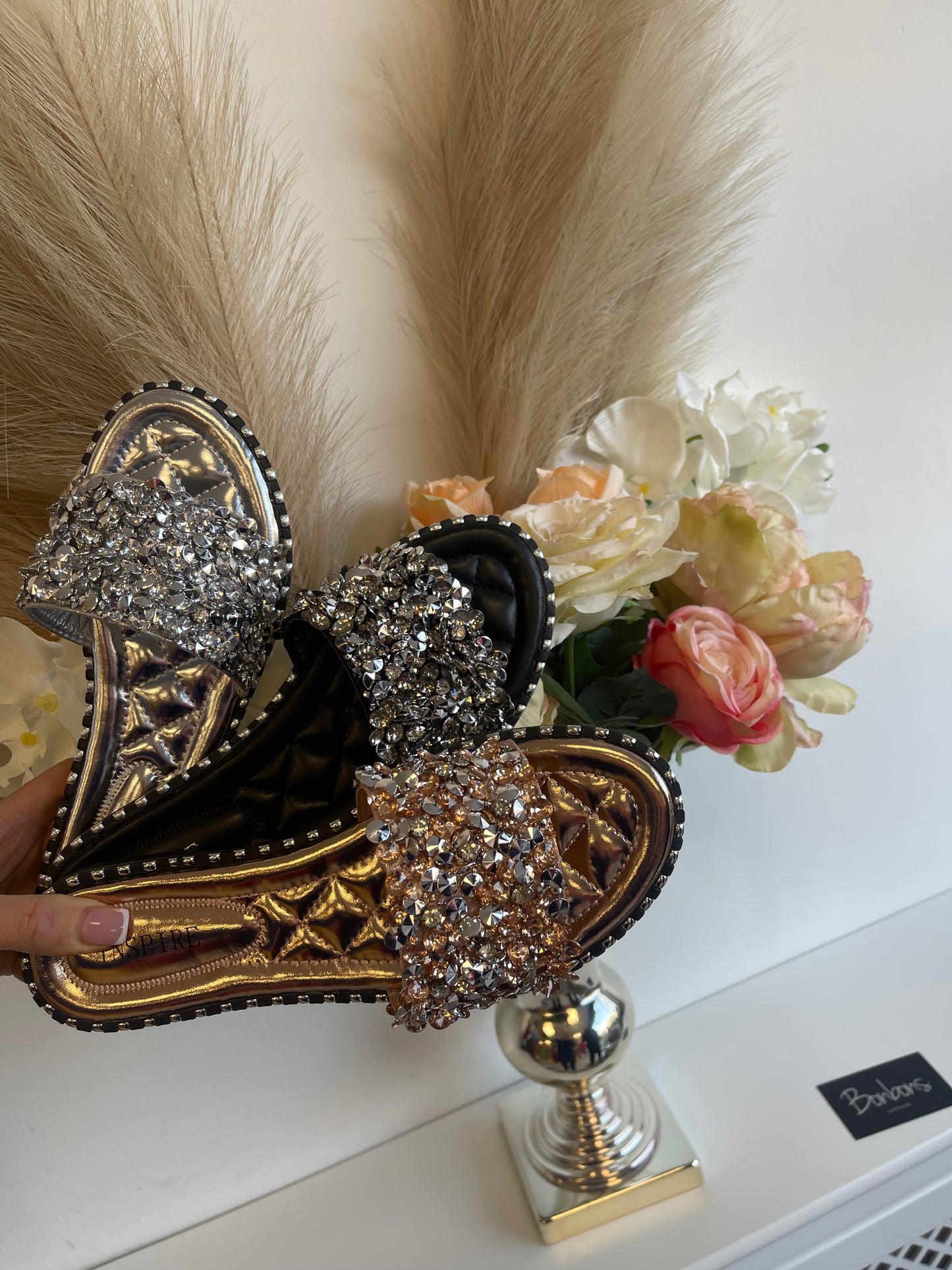 Diamante Sandals black 1000