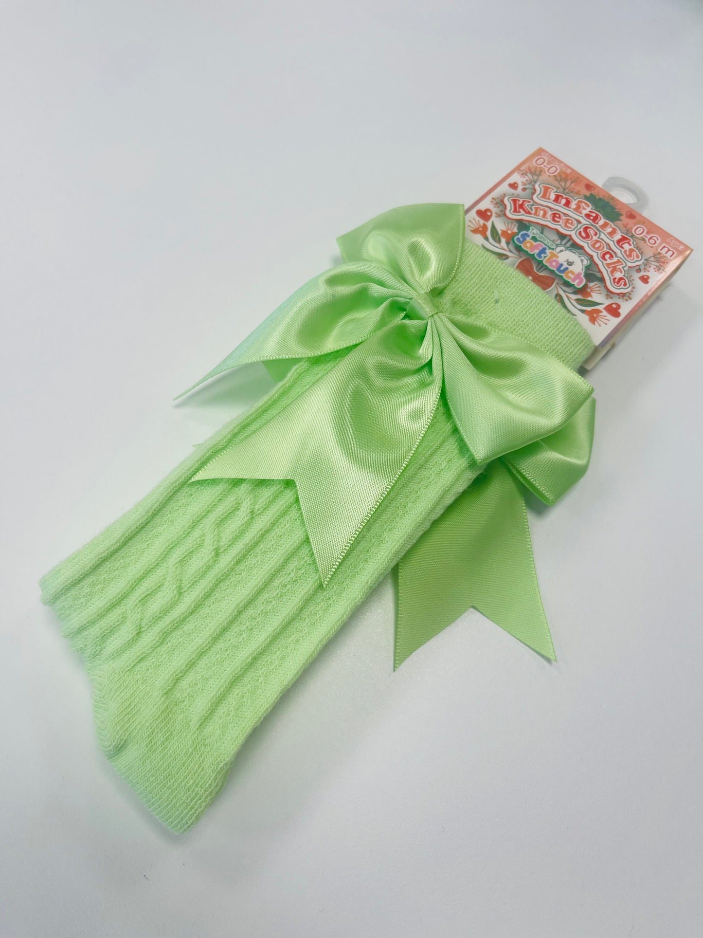 mint Knee Lengt Socks bows