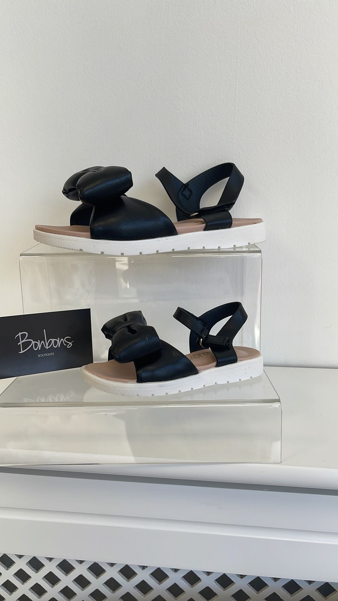 Black Bow Sandals