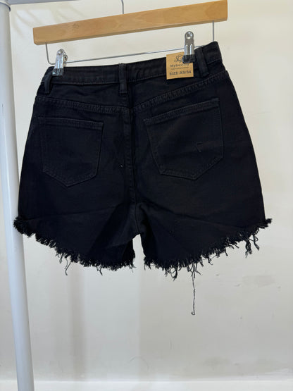 Denim Shorts  BLACK