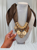 Mocha scarf necklace ￼