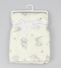 Ivory Plush Elephant Print Wrap