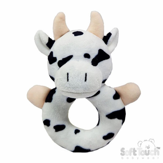 Soft Touch Cow Ring Rattle Soft Toy