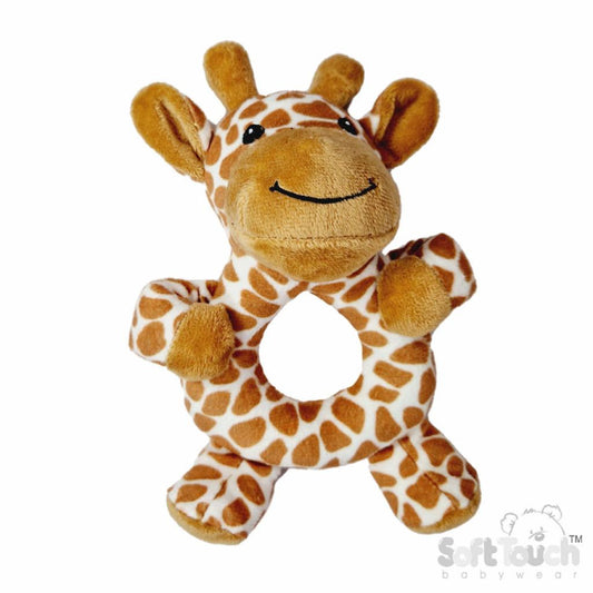 Soft Touch Giraffe Ring Rattle Soft Toy, BONBONS BOUTIQUES LTD