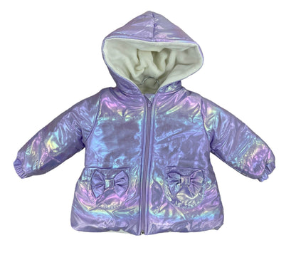 Purple Iridescent Bow Coat