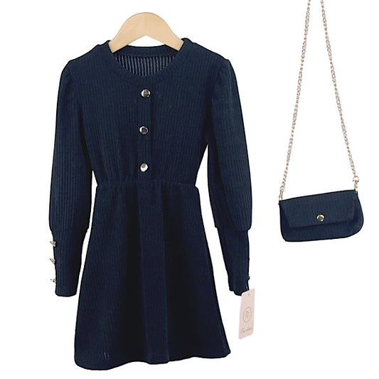 Rib Knit Dress & Bag