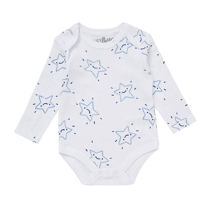 Ivory/Blue Star 10PC Layette Set