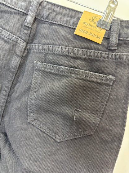 Denim Shorts  BLACK