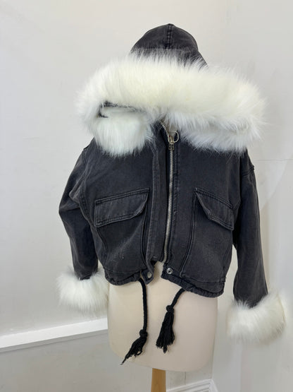 Black with White Fur  kids