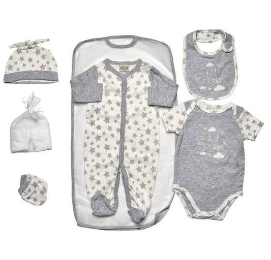 little cutie grey 7 piece babyset