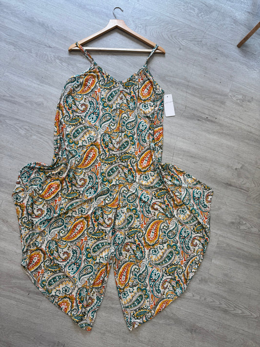 White paisley jumpsuit