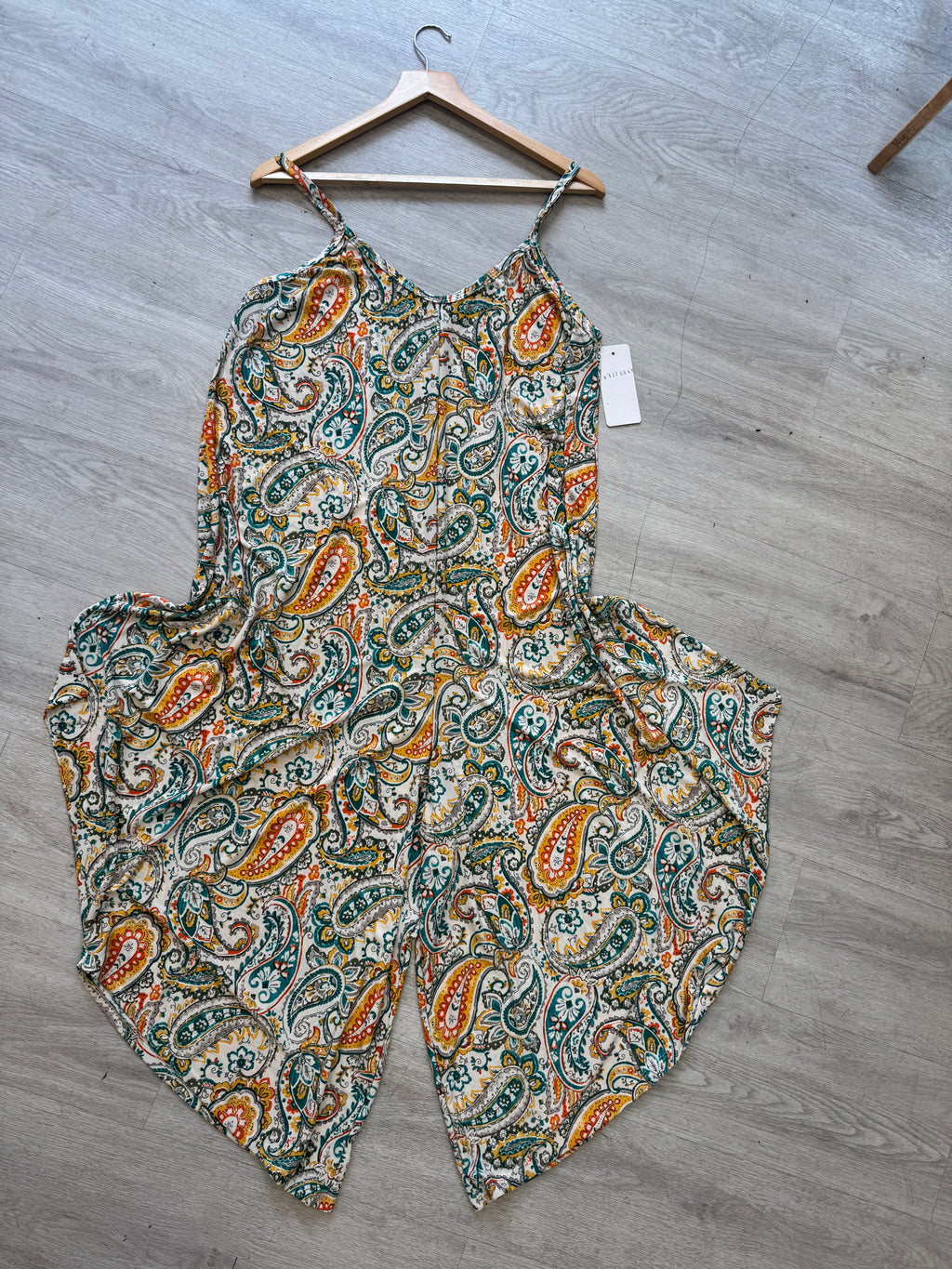 White paisley jumpsuit